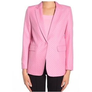 Catherine Malandrino Pink Print One Button Blazer NWT   Sz XL